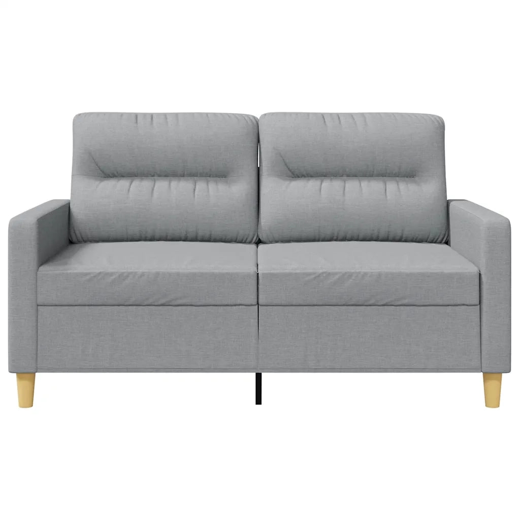 Divano a 2 Posti Grigio Chiaro 120 cm in Tessuto 359227