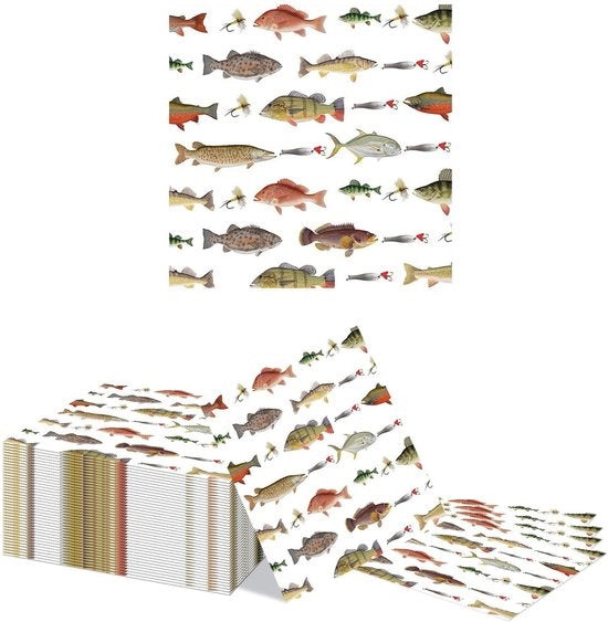 Serviette Animale Oceano - 40 pezzi - 33x33cm - Set di Festa - Battesimo - Compleanno dei Bambini - Alta Qualità
