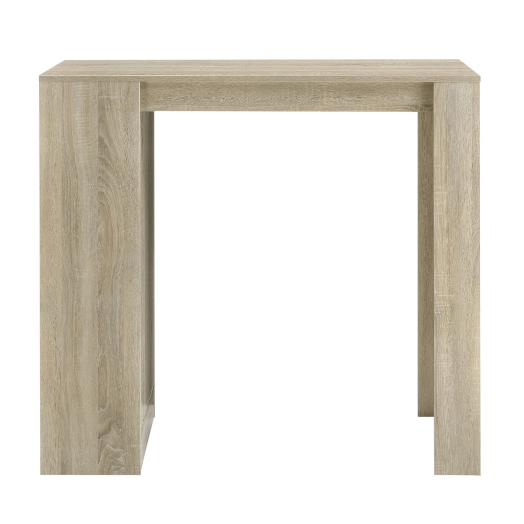 Bancone Tavolo Alto da Bar Kouvola con 3 Scomparti Aperti 110x50x103 cm - Effetto Rovere [en.casa]