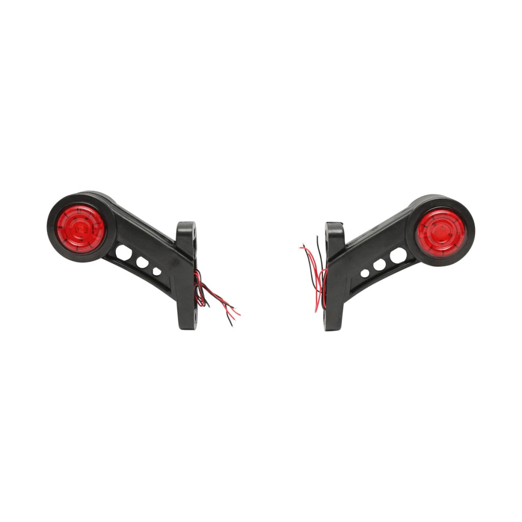 Set di lampade laterali con LED, 12-24V, rosso-bianco, PVC elastico, Breckner Germany