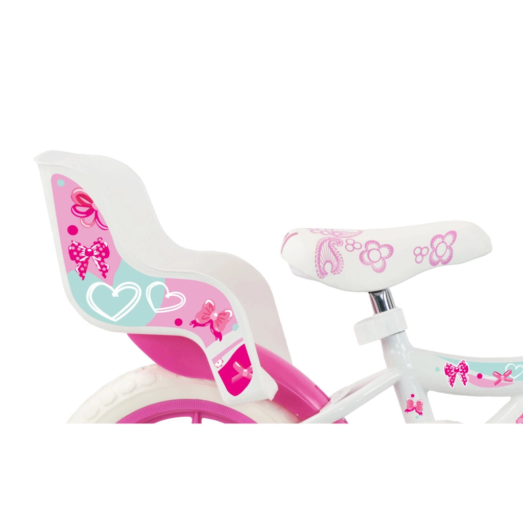 Bicicletta per Bambine 12" Butterfly Freno Caliper e Stabilizzatori in Acciaio Hi-Ten Rosa