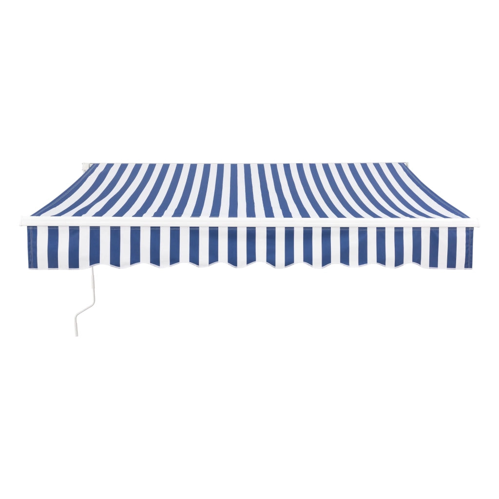 Tenda da sole con manovella 250 x 200 cm blu bianco 03_0008299
