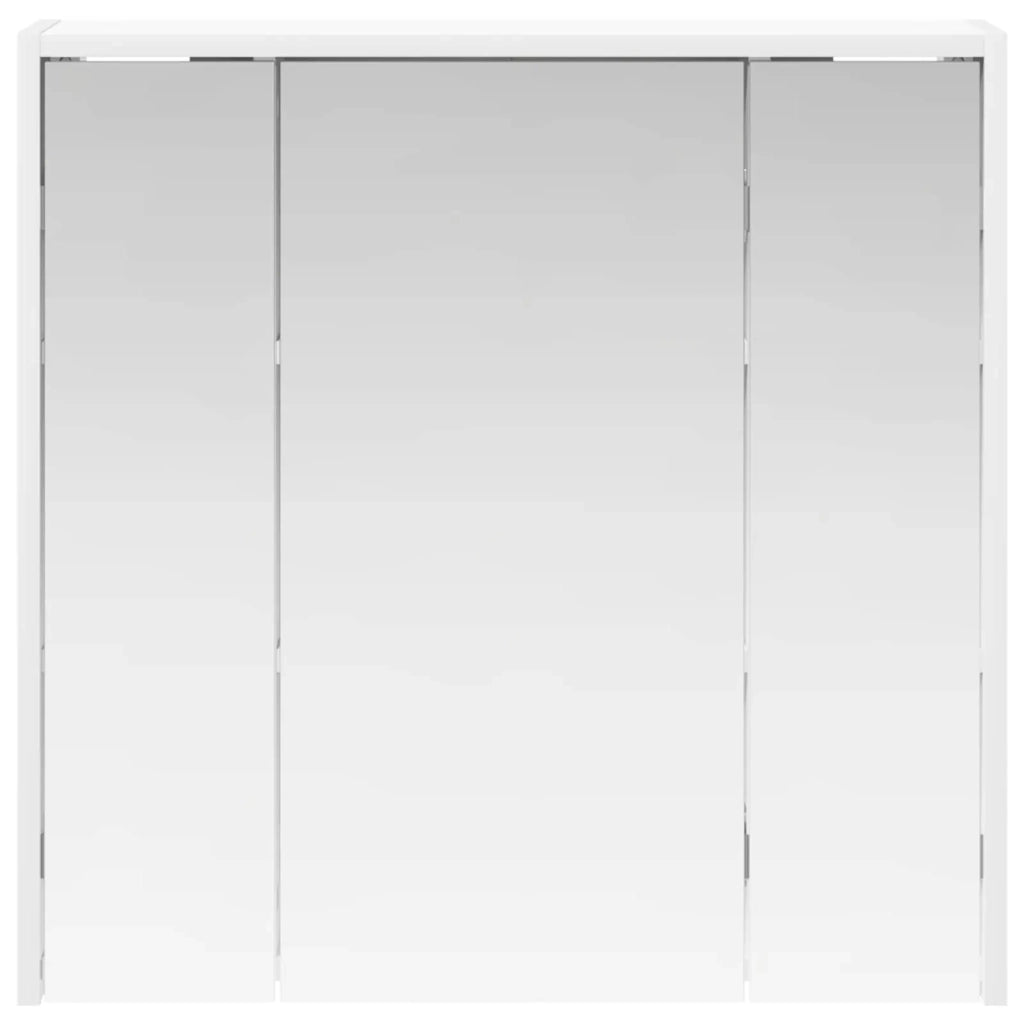 Mobiletto per specchio da bagno Bianco 63,5 x 16 x 62,5 cm