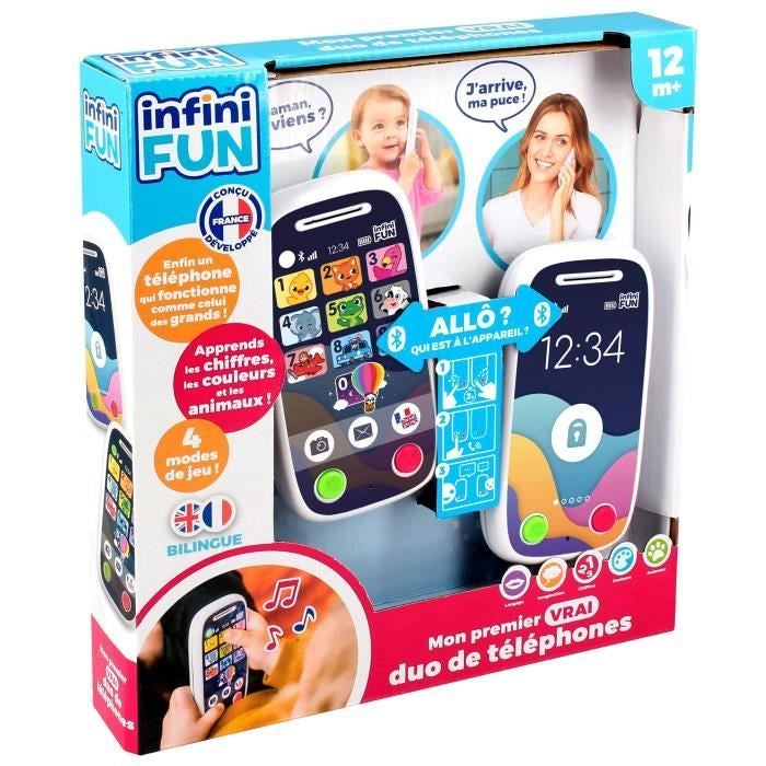 Telefoni giocattolo - KD - Il mio primo duo di telefoni - Comunicazione realistica e apprendimento di numeri e colori