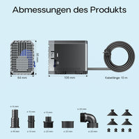 CHJ-900-10 Pompa da laghetto 900l/h 20W Filtro e pompa per ruscelli Cavo da 10 m