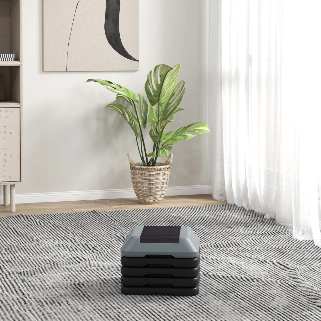 Step Fitness Antiscivolo ¨C Xylo ¨C Altezza Regolabile 10-30cm Carico 150kg Grigio