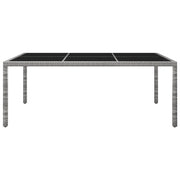 Tavolo da Pranzo da Giardino Grigio 200x150x74 cm in Polyrattan 46130
