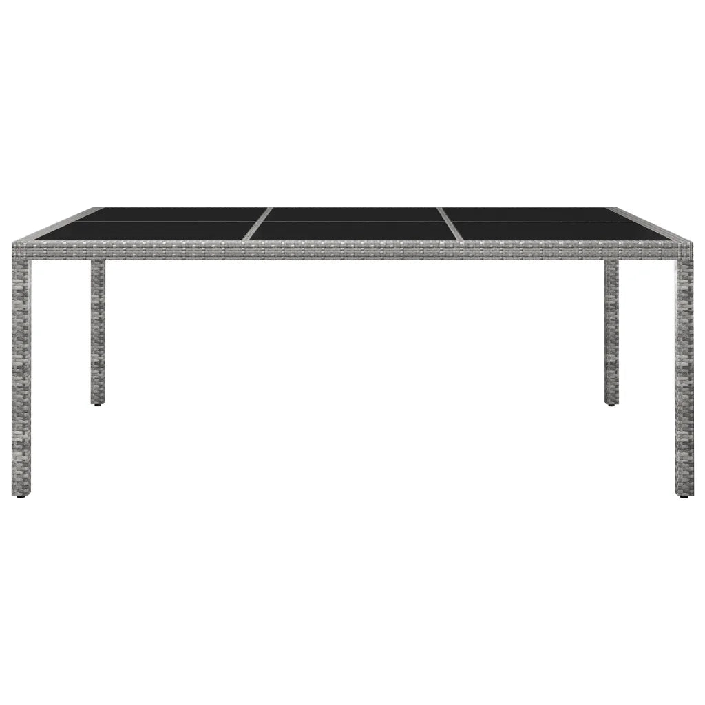 Tavolo da Pranzo da Giardino Grigio 200x150x74 cm in Polyrattan 46130