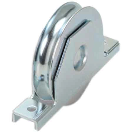 RUOTA CON SUPPORTO INTERNO PER CANCELLI GOLA TONDA 100 mm