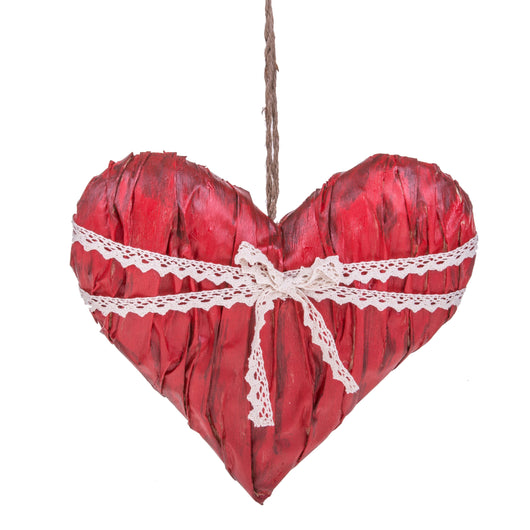 Set 3 Cuori Vetrina con Trina H 21 cm