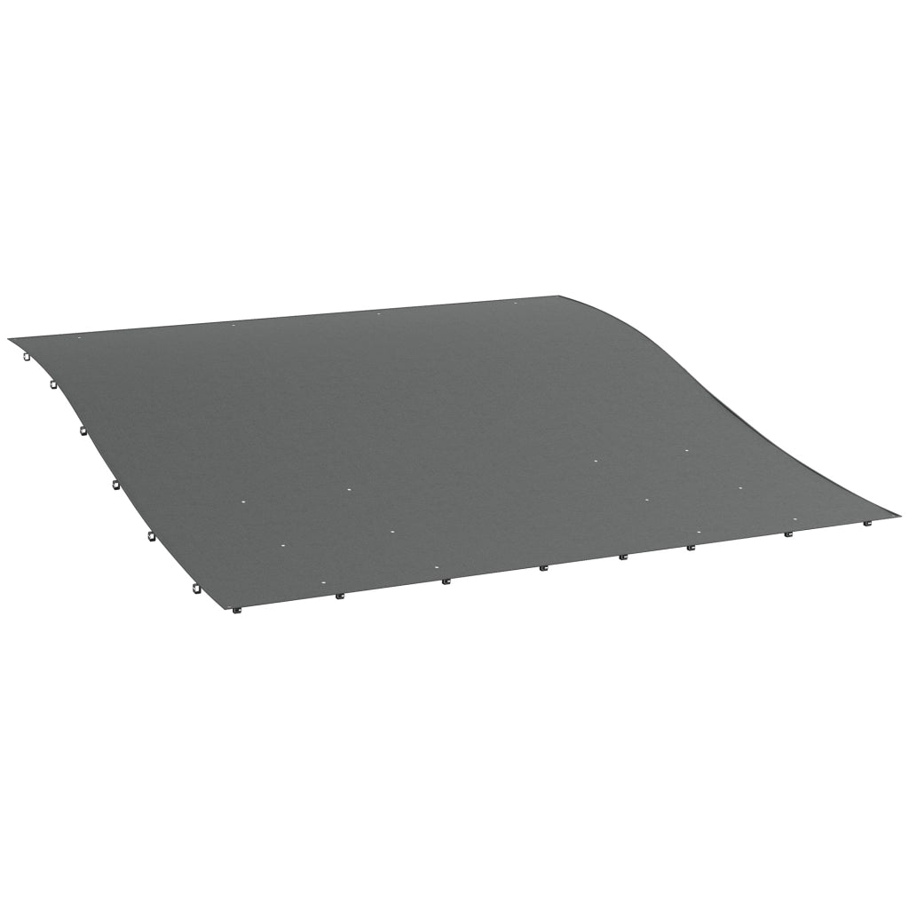 Telo di Ricambio per Pergola da Giardino 297x297 cm con 16 Fori di Drenaggio Grigio