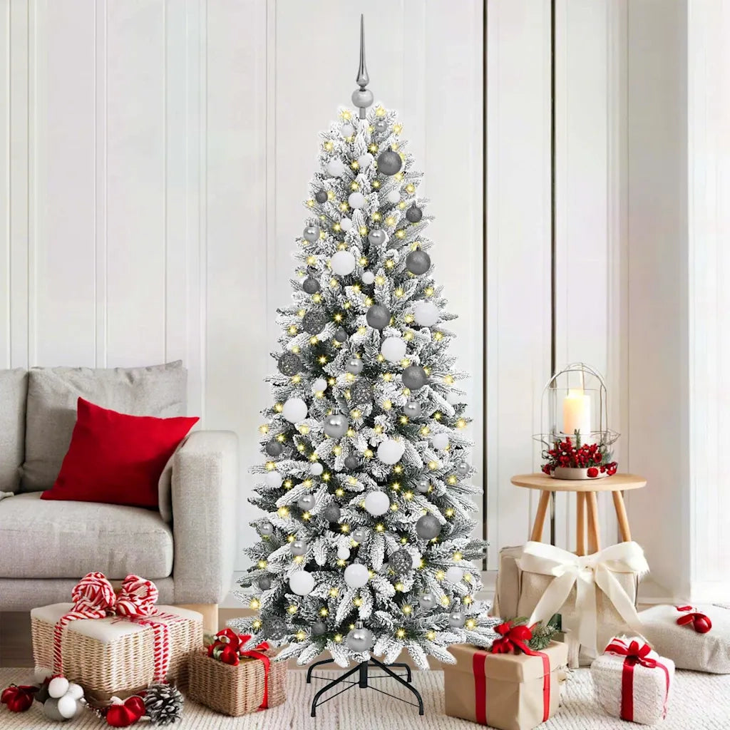 vidaXL Albero di Natale artificiale Bianco 180 cm PVC