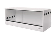 Diversa terrario in legno bianco 100x40x40h - con sportelli scorrevoli in vetro