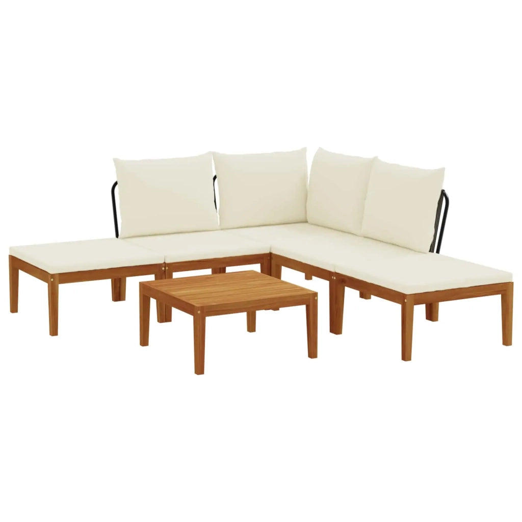 6 pcs Legno massiccio di acacia e corda Naturale 3407704