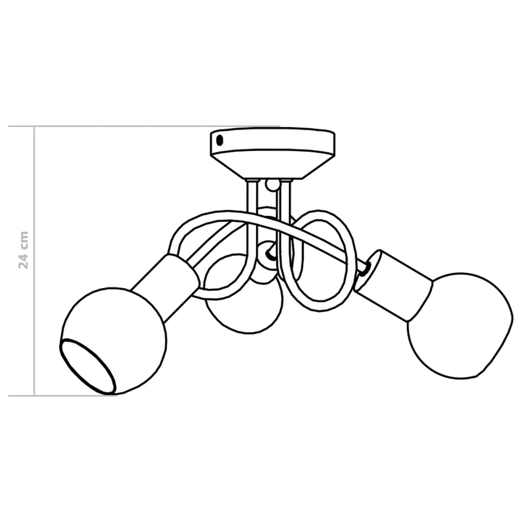 Lampadario Paralume in Ceramica a Coppa Bianco 3 Lampadine E14 289228