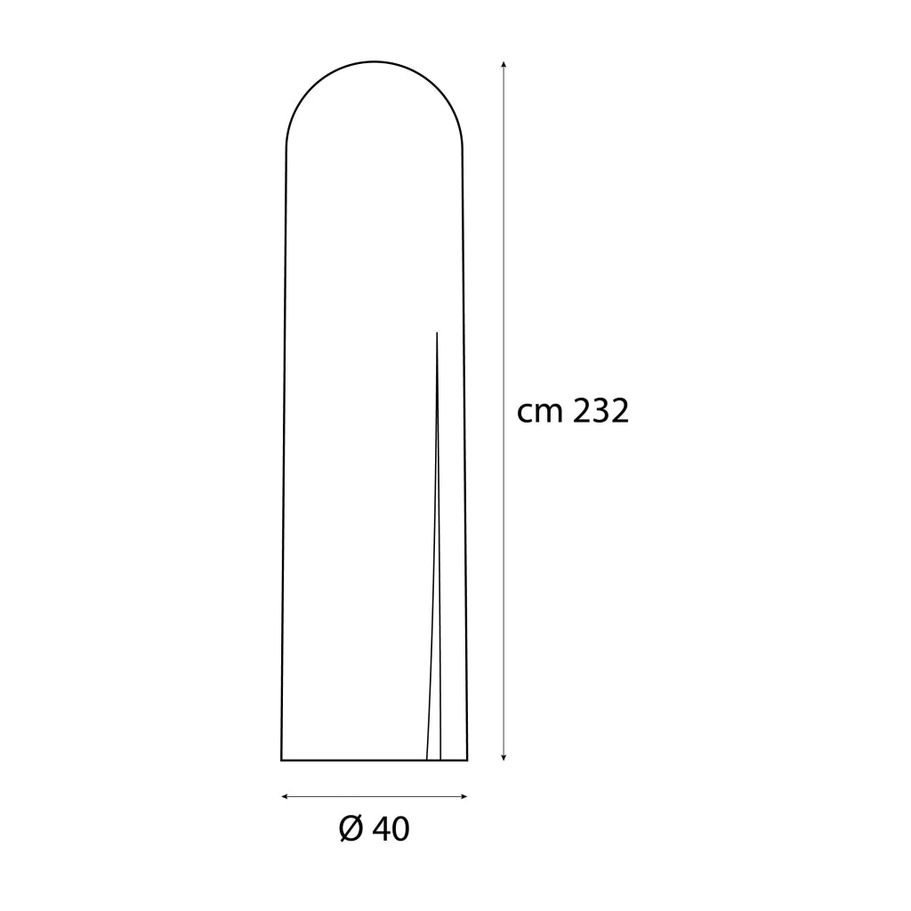Custodia per Ombrellone da Giardino 3x3m con Zip in Poliestere Marrone