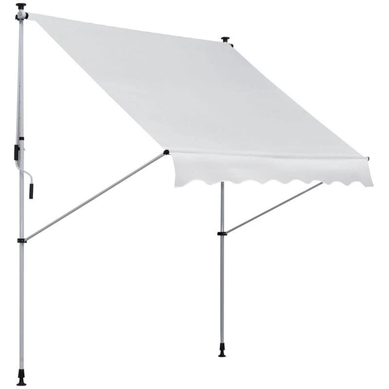 TENDA DA SOLE A CADUTA CON RULLO E MANOVELLA 200 × 150 CM COLORE BIANCO