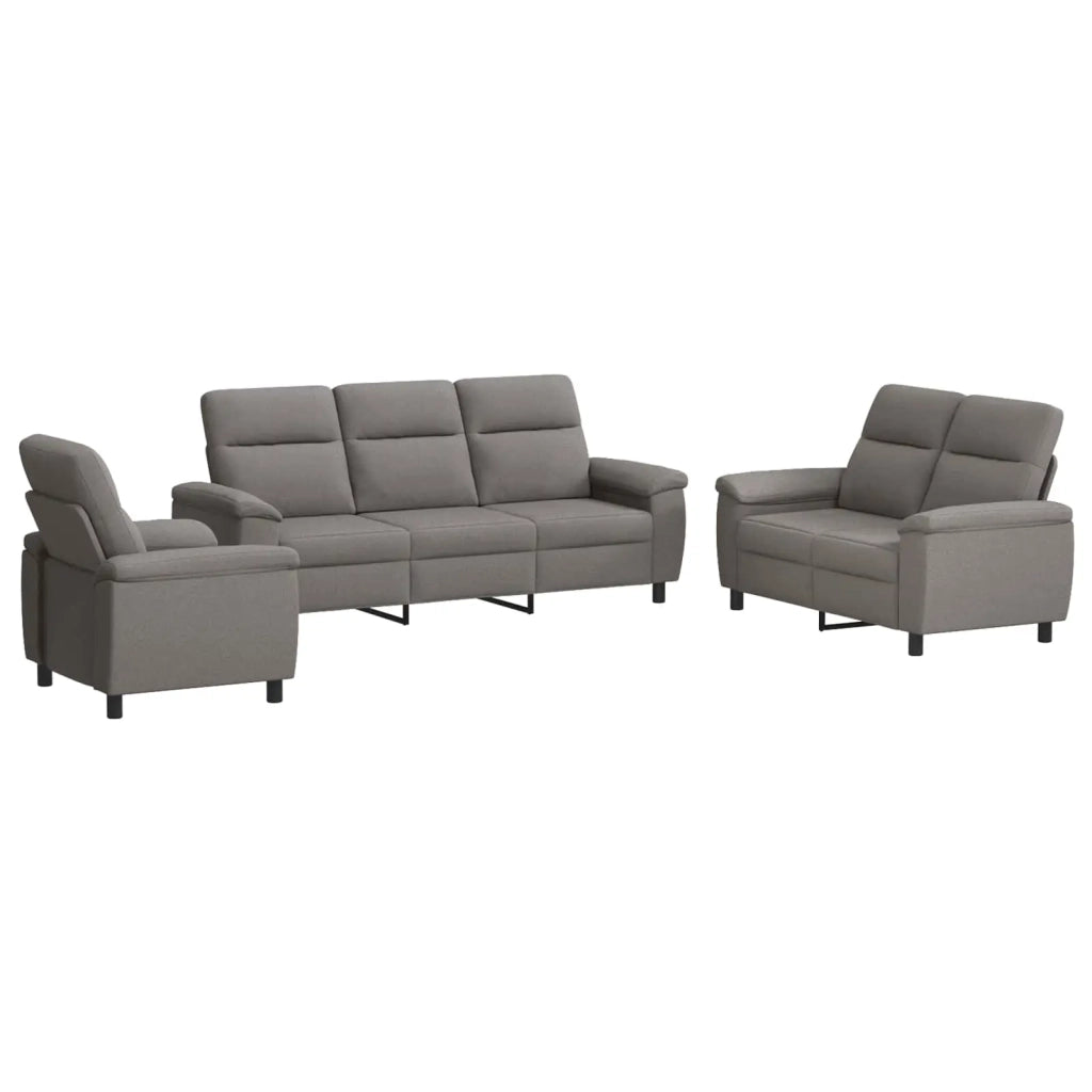Set di divani 3 pcs Tortora Tessuto 3430672