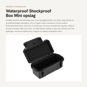 Scatola impermeabile e shockresistente - Mini archiviazione - Nero - Ideale per attività all'aperto - Duraturo e compatto - Adatto per pescatori e campeggiatori