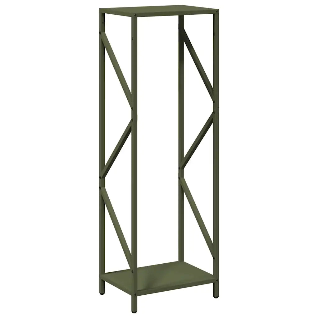 Rastrelliera per Legna da Ardere Verde Oliva 34x25x100 cm CFW7619407