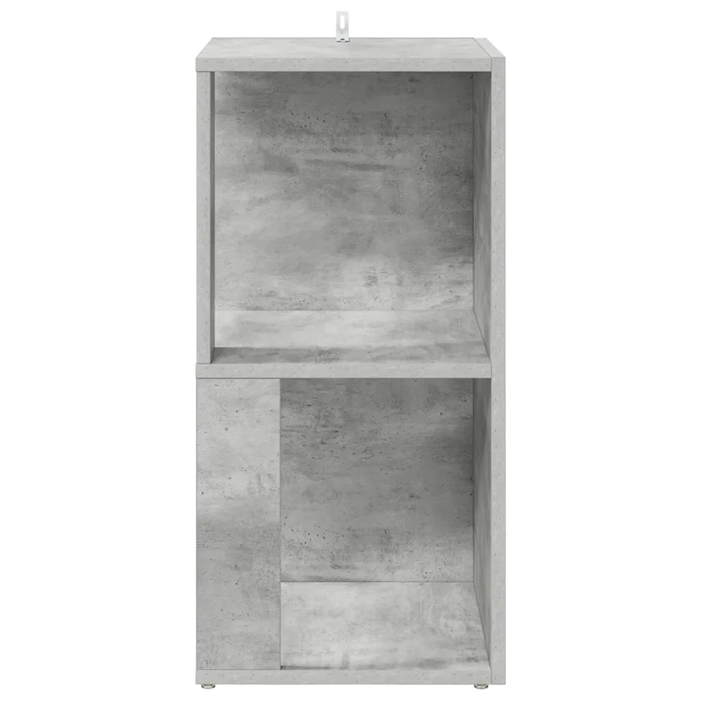 Mobile angolare rustico multifunzionale 33 x 33 x 67 cm in legno composito grigio cemento 02_0047968