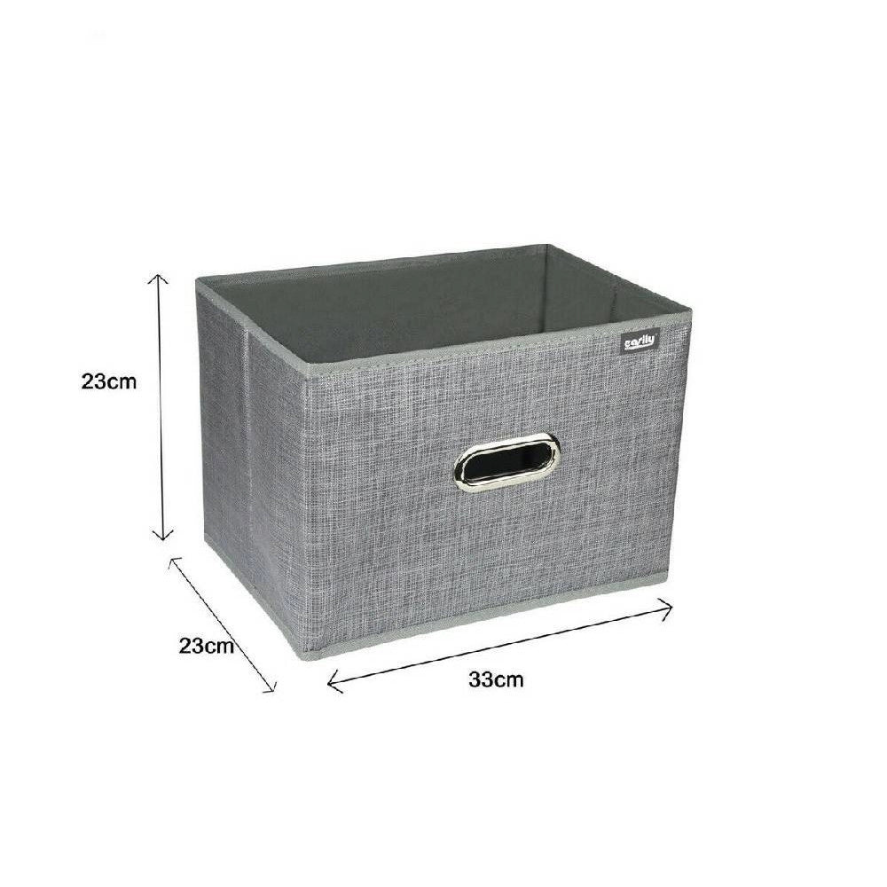Trade Shop - Scatola Porta Documenti Di Archiviazione Ufficio Box Portatutto 33x23x23cm 69687 -