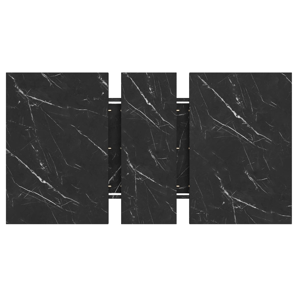 Tavolo da pranzo allungabile 110-140x80x75 cm in MDF nero