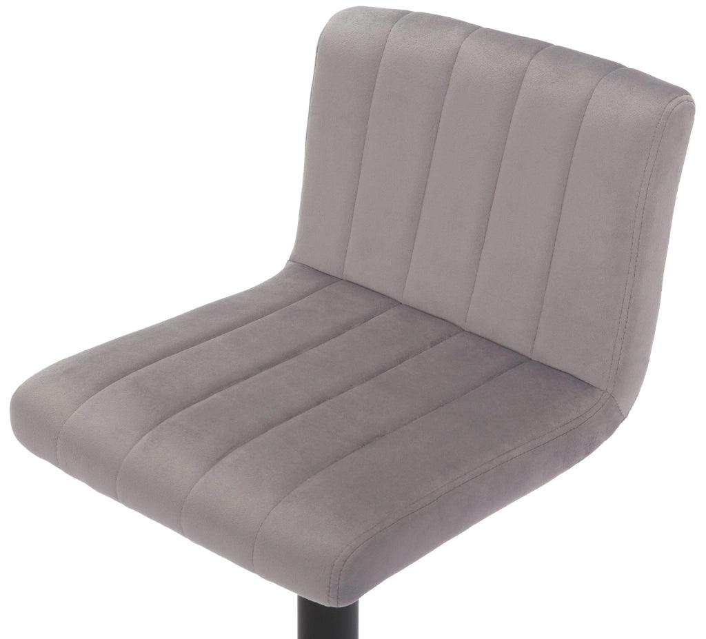 Sgabello da bar Jamie velvet grigio