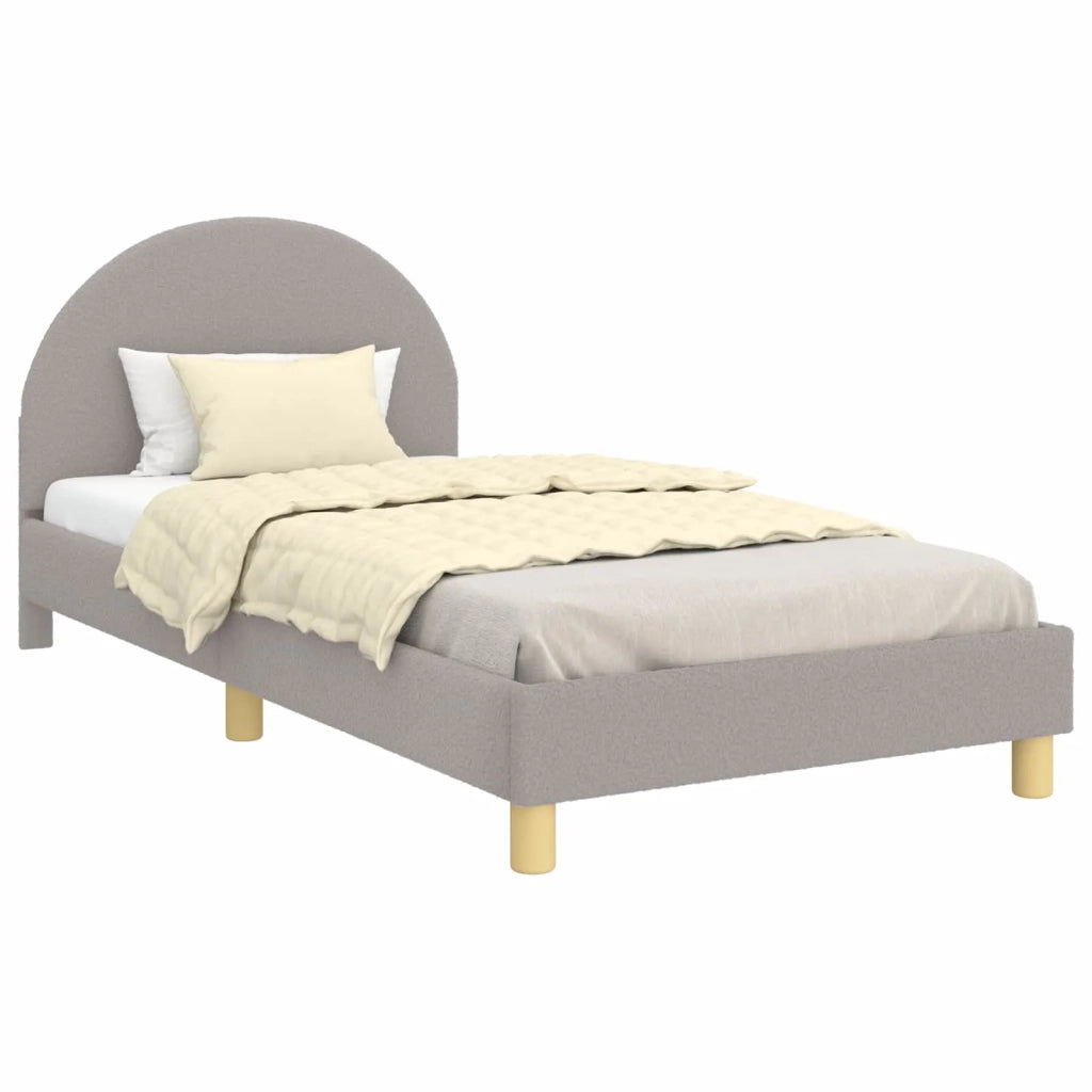 Struttura letto bambini con testata-Giroletto per bambini Grigio Chiaro 90 x 190 cm 348353