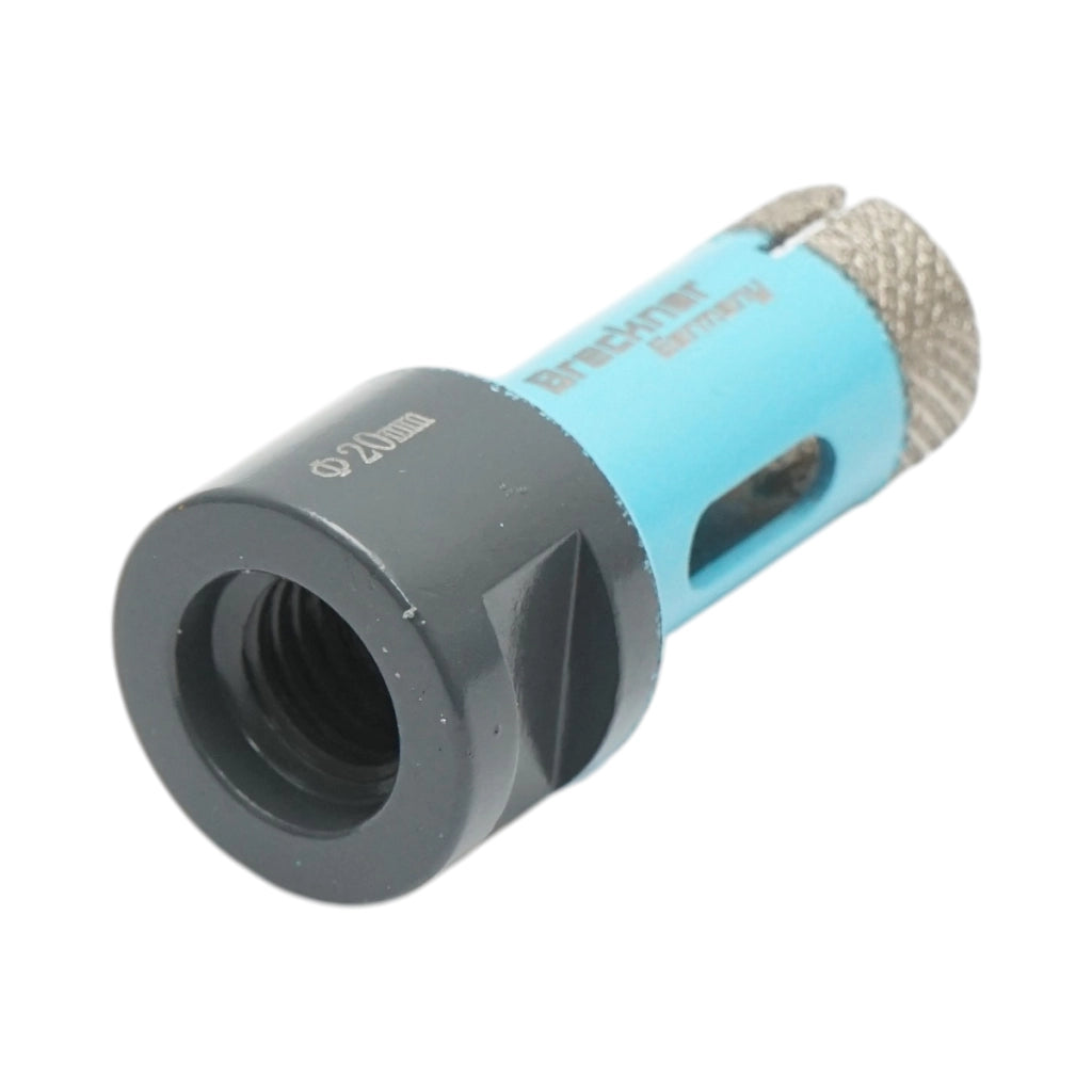 Punta diamantata a corona 20x60mm, filettatura interna M14 per piastrelle in ceramica, marmo, granito Breckner Germany