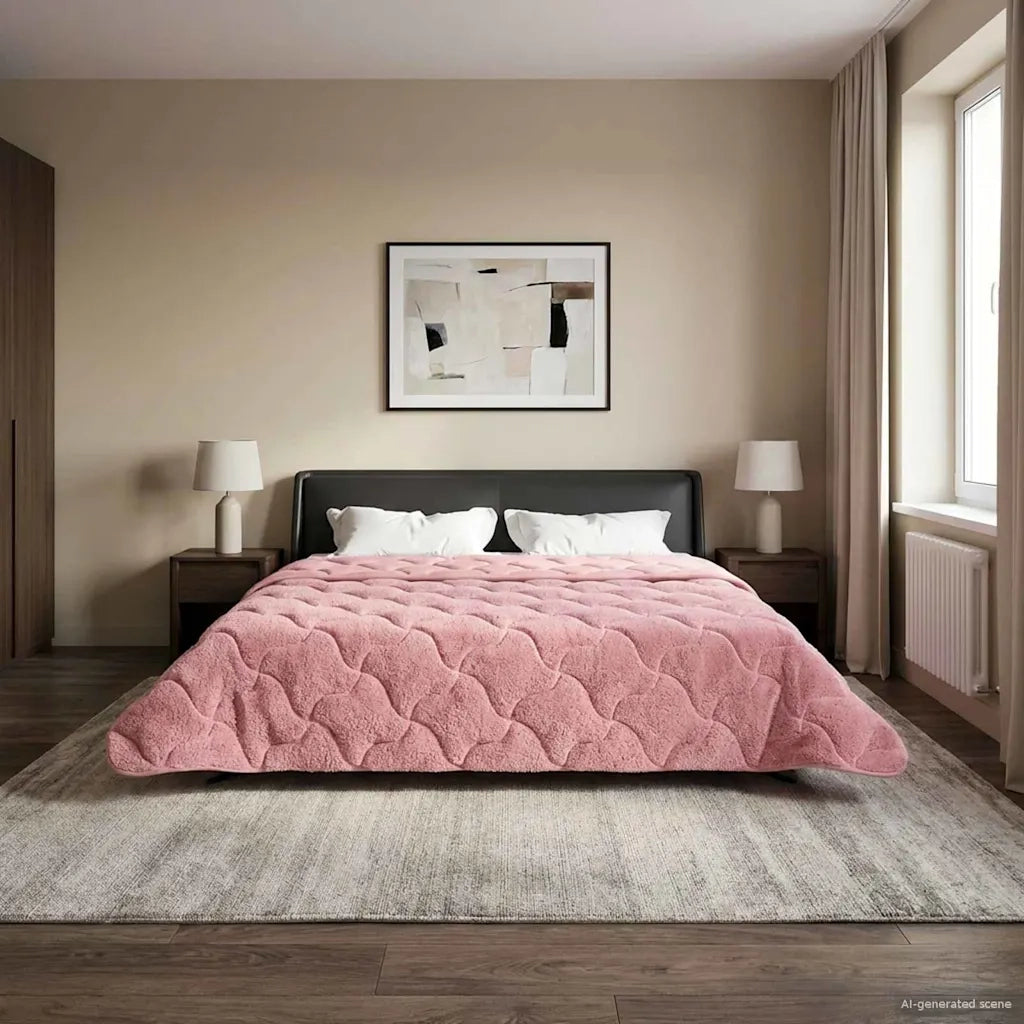 Piumone Completo Annuale Trapuntato Rosa 220 x 240 cm