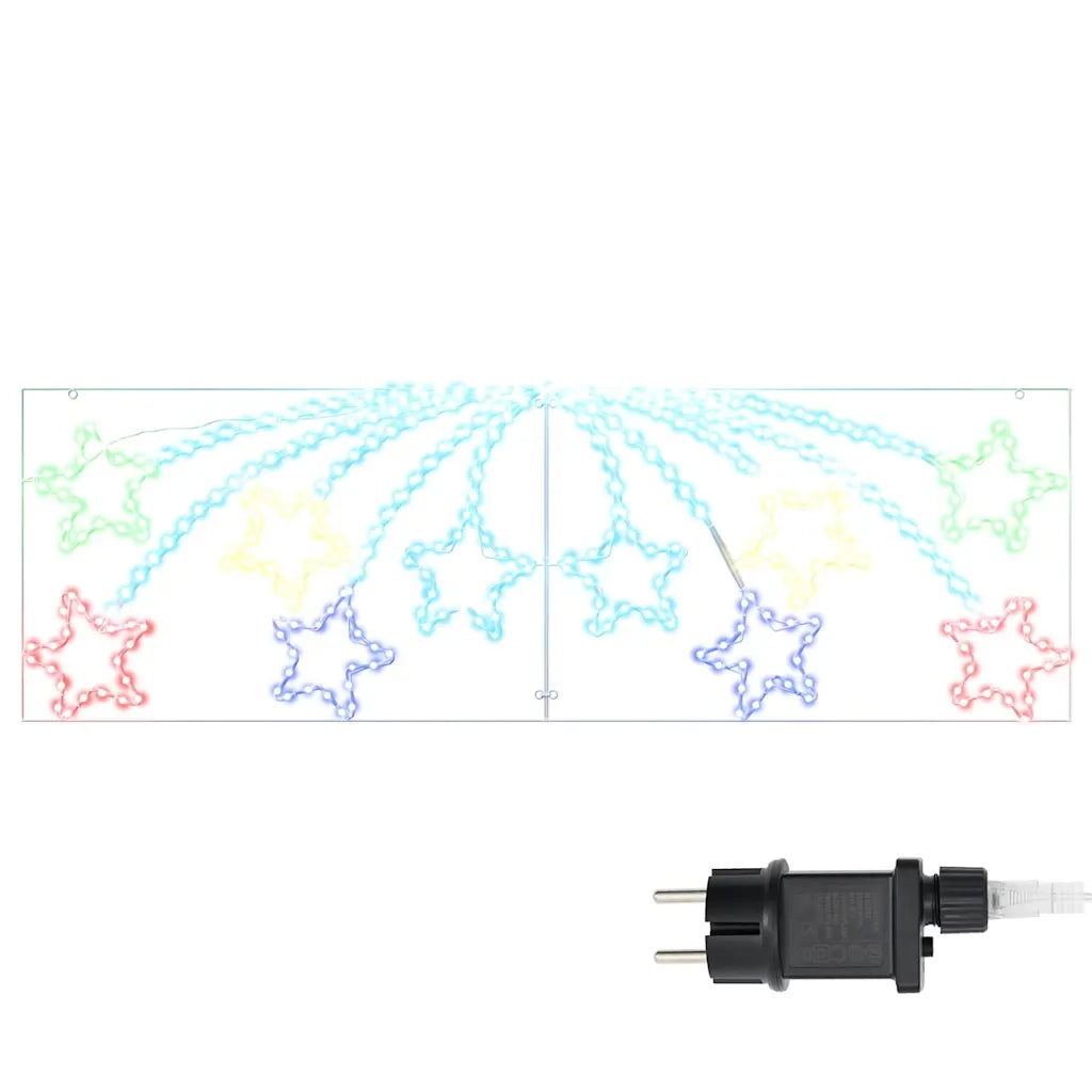 Stella di Natale con 432 LED Multicolore 182 x 58 cm PVC