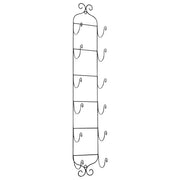 Scaffale da parete per 6 bottiglie di vino in metallo per bottiglie nero stile moderno