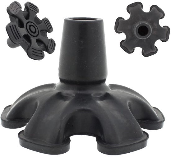 Supporto in Gomma per Zoccolo - Autoalzante - Sei Viti - 19 mm - Sostenibile - Stabilità Migliorata - Assorbimento di Impatti - Punto di Appoggio per Staffe