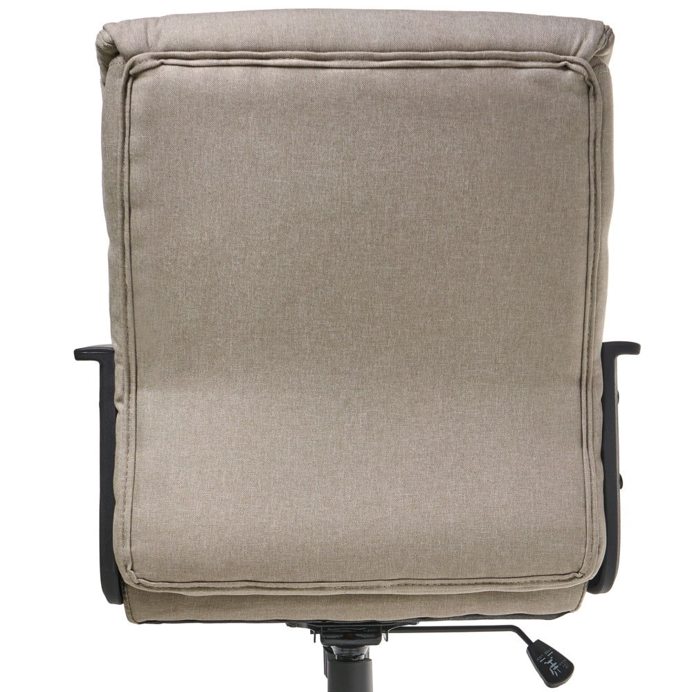 Sedia da ufficio in tessuto imbottito beige Regolazione dell'altezza del sedile