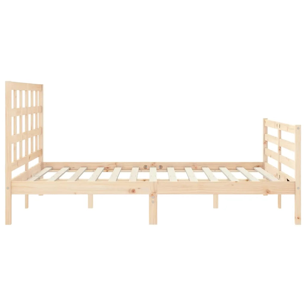 Giroletto con Testiera-Struttura Letto con testiera 160x200 cm in Legno Massello 776663