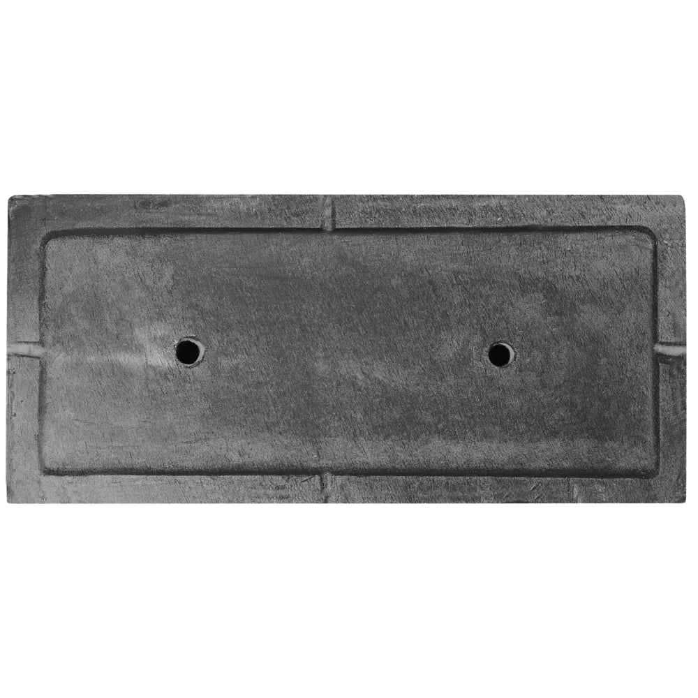 Vaso per piante in fibra di argilla nera 80 x 37 x 38 cm Fioriera rettangolare per interni ed esterni