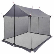 Telo da campeggio con pareti in rete Grigio e arancione 42028569