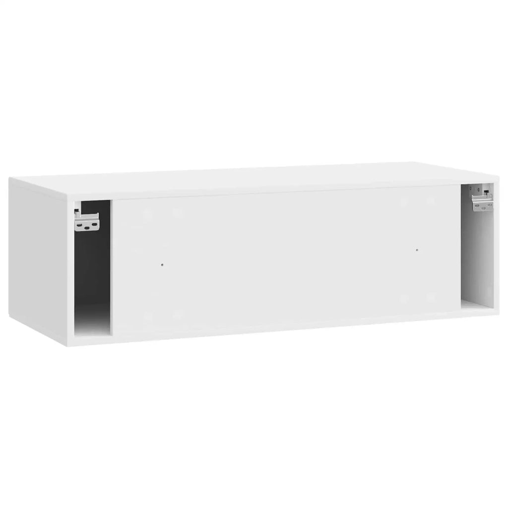 Mobile Porta TV da Muro Bianco Lucido 98 x 41 x 30 cm 899379