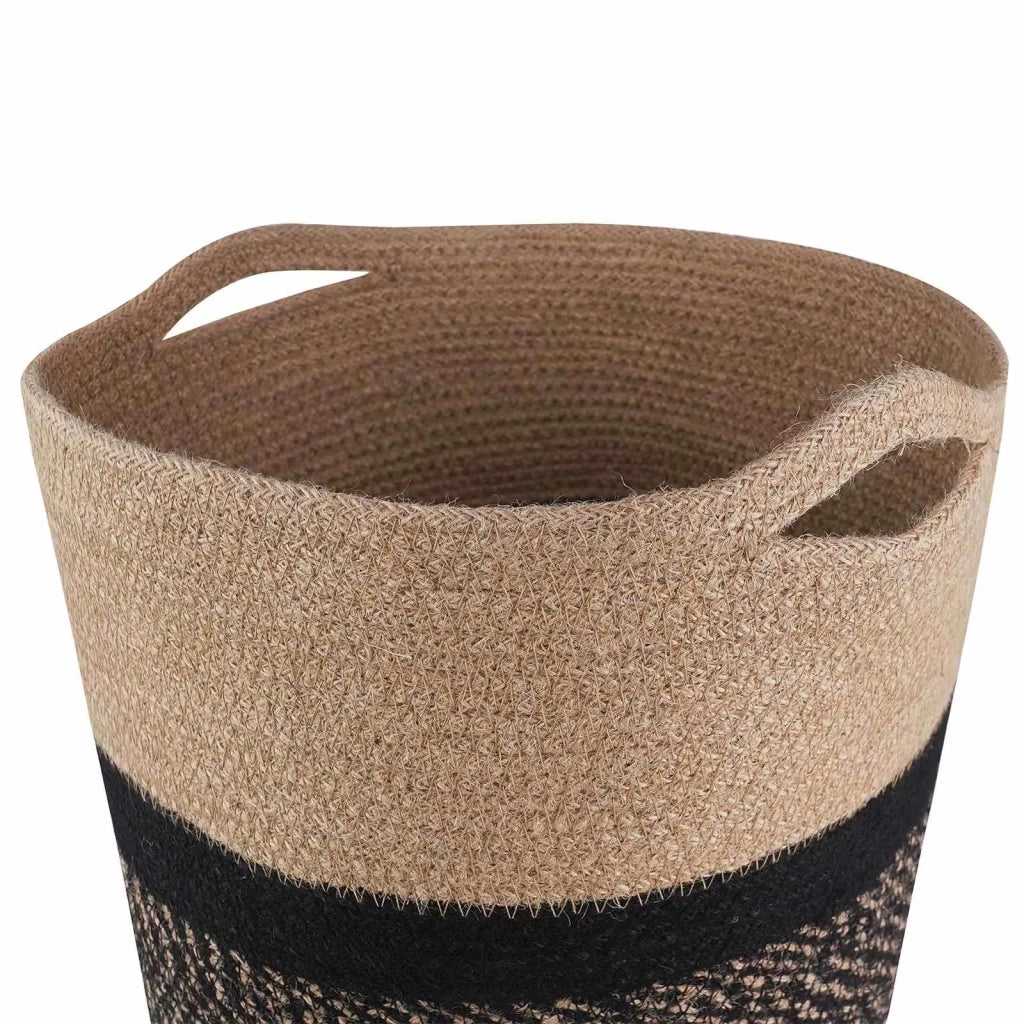 Set di Vasi per Piante 2 pcs Naturale e Nero Ø 28 x 28 cm