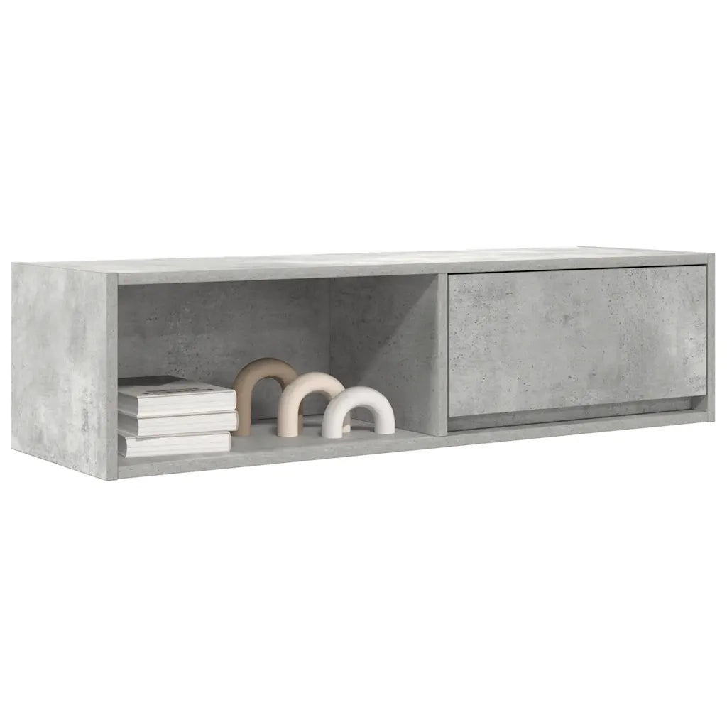 Mobile TV Grigio Cemento 100x31x25,5 cm Legno Multistrato 861478