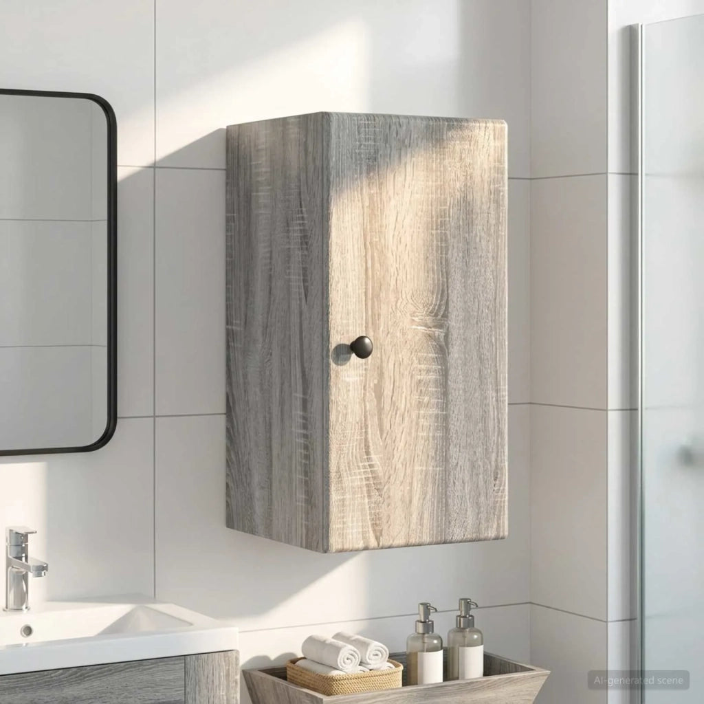 Armadio da bagno a muro BREDA Sonoma grigio 30 x 31 x 59 cm 897471