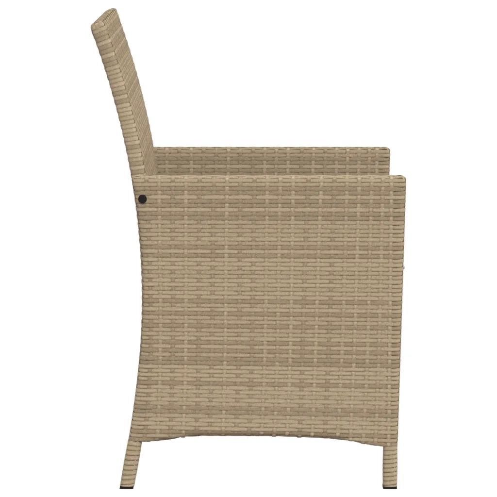 Set da Bistrò 3 pz con Cuscini Beige in Polyrattan 365126
