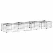 Gabbia per animali domestici a 36 pannelli con porta 35 x 35 cm nera 02_0041580