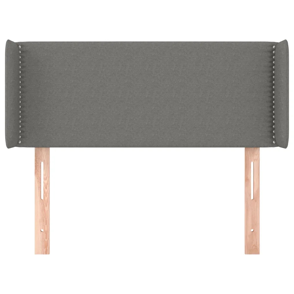Testiera ad Orecchio-Testata con Orecchie Grigio Scuro 103x16x78/88 cm in Tessuto 142606