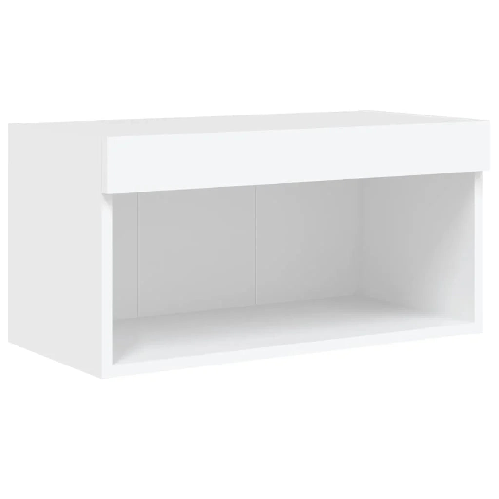 Mobile TV multimediale mensola TV credenza TV sala da pranzo soggiorno camera da letto con LED 5 pezzi legno ingegnerizzato bianco 02_0029378