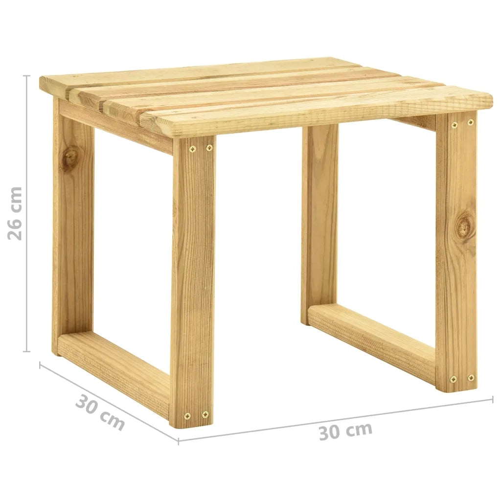 Lettino da Giardino con Tavolino Cuscino Legno Pino Impregnato cod mxl 10440