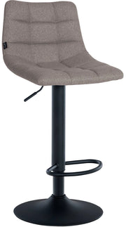 Sgabello Jerry in tessuto grigio,nero