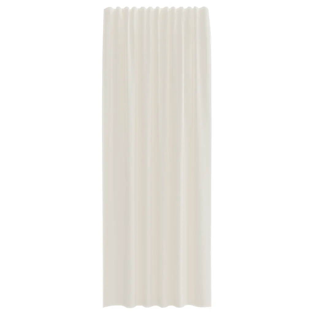 Tende in Voile con Tasche per Aste 2 pz Crema 4102180