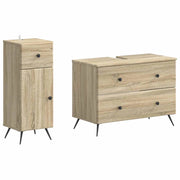 Set di Armadi da Bagno da 2 Pezzi BREDA Rovere Sonoma 3417722